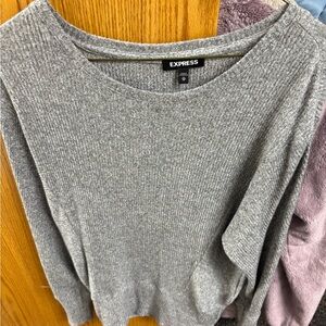 Express Women's Gray Sweater